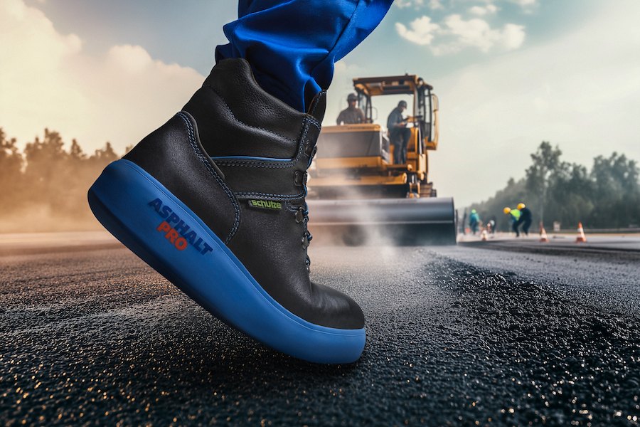 Asphalt Pro heat-resistant safety boot for asphalt paving